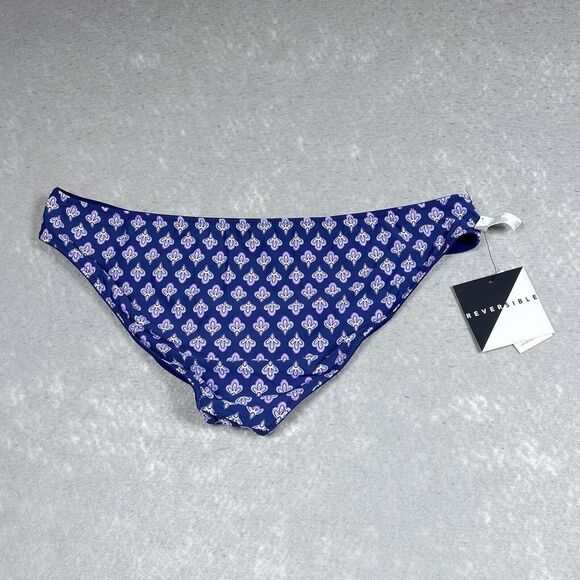 Vera Bradley Swim Bottom X-Large 16/18 Blue White Reversible Bikini Swimsuit NWT - Picture 2 of 9